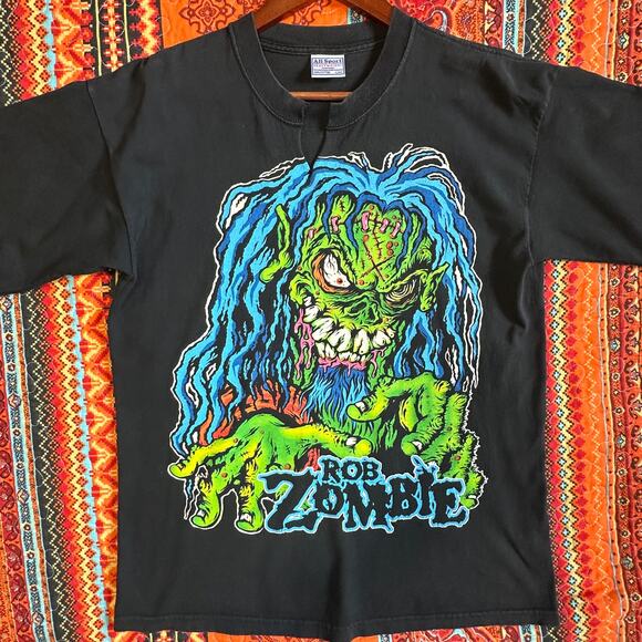 Rob Zombie Graphic Tee Size L Big Demonoid BORN UGLY LIVE UGLY DIE UGLY 2022 - Picture 5 of 12